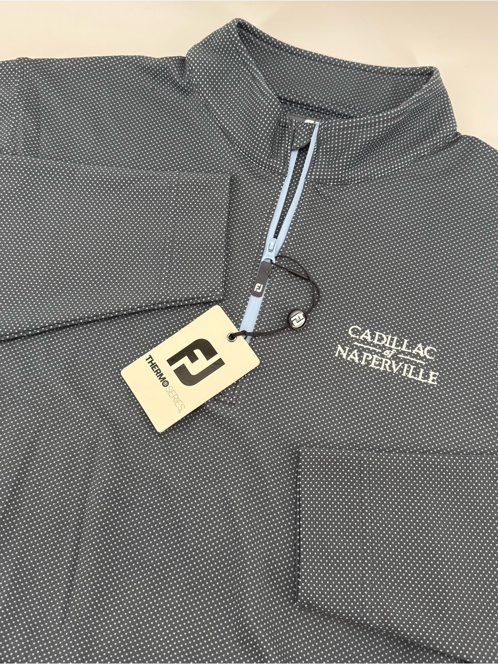 Footjoy x Cadillac Thermo Series 1/4 Zip Mens XL Blue Black Golf Activewear